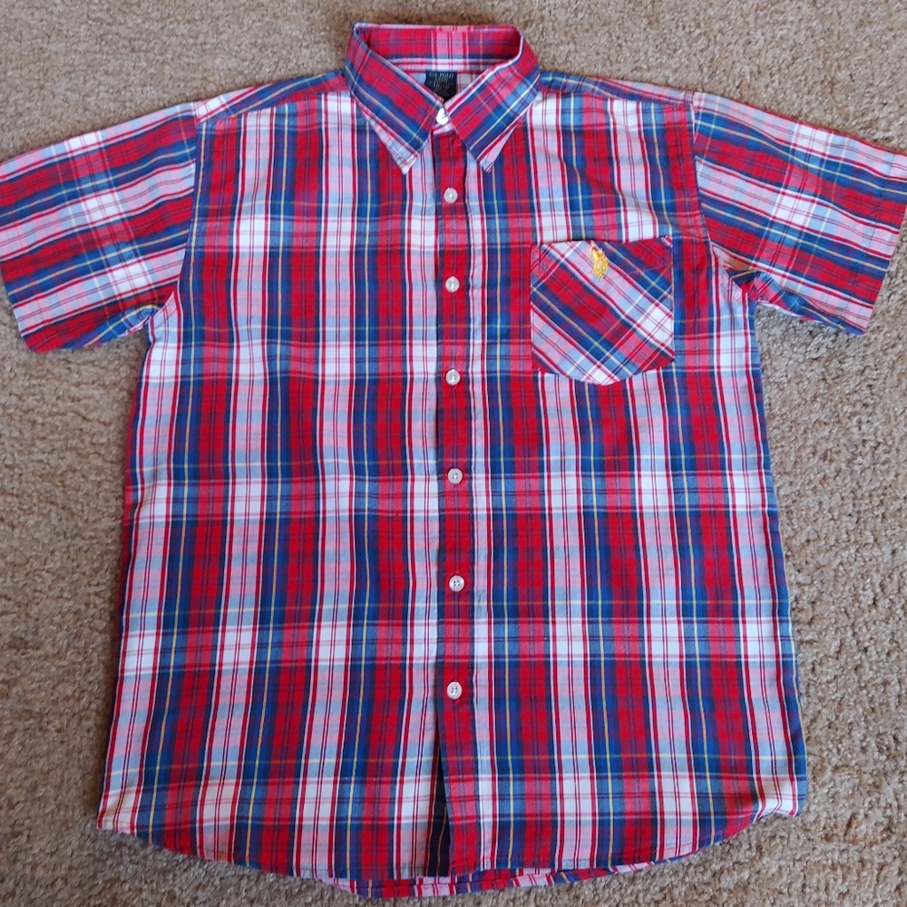 Youth Button Down Short Sleeve Shirt